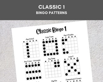 Bingo Patterns | Classic 1 Bingo | Printable Bingo Games | Bingo Game Patterns | Bingo Theme | Bingo Tournament | Bingo Pictures | Bingo