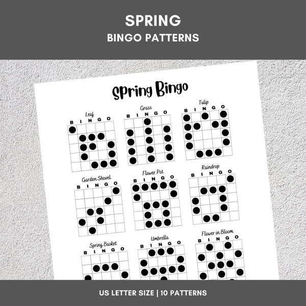 Bingo Patterns | Spring Bingo | Printable Bingo Games | Bingo Game Patterns | Bingo Theme | Bingo Tournament | Bingo Pictures | Bingo