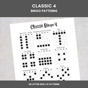 Bingo Patterns | Classic 4 Bingo | Printable Bingo Games | Bingo Game Patterns | Bingo Theme | Bingo Tournament | Bingo Pictures | Bingo