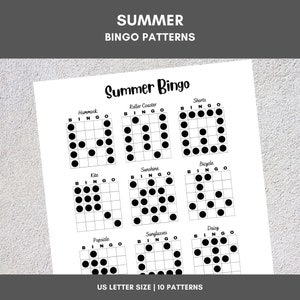 Bingo Patterns | Summer Bingo | Printable Bingo Games | Bingo Game Patterns | Bingo Theme | Bingo Tournament | Bingo Pictures | Bingo