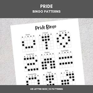 Bingo Patterns | Pride Bingo | Printable Bingo Games | Bingo Game Patterns | Bingo Theme | Bingo Tournament | Bingo Pictures | Bingo