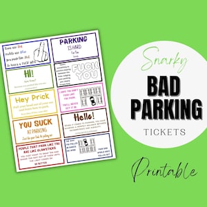 Slechte parkeerkaarten | Slechte parkeerkaarten | Snarky parkeerkaarten | Snarky parkeerkaarten | Kaarten voor slechte parkeervoorruit | Je bent slecht in parkeren