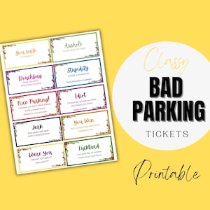 Slechte parkeerkaarten | Slechte parkeerkaarten | Snarky Parkeerkaarten Stijlvolle editie 1 | Kaarten voor slechte parkeervoorruit | Je bent slecht in parkeren