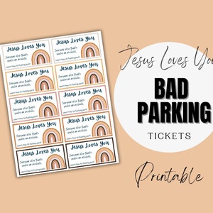 Slechte parkeerkaarten | Slechte parkeerkaarten | Snarky-parkeerkaarten | Jesus Loves You Iedereen vindt je een klootzak | Voorruitkaarten
