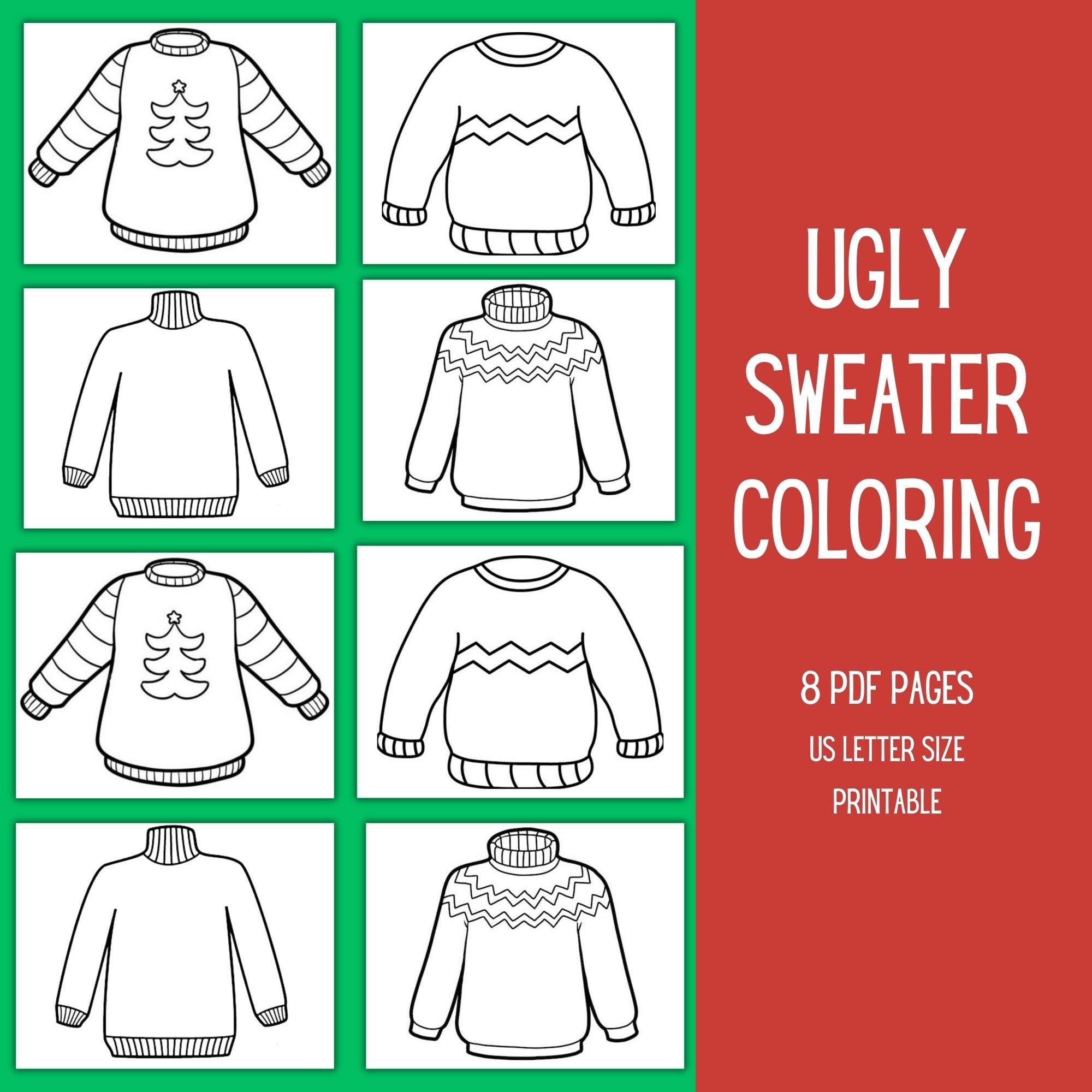 Printable sweater template hotsell