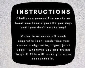 smoking one cigarette per day Smoking Cessation Log | Smoking Cessation Tracker | Smoking Log | Quit  Smoking | Stop Smoking | Seven Day Log | Weekly Tracker | Printable