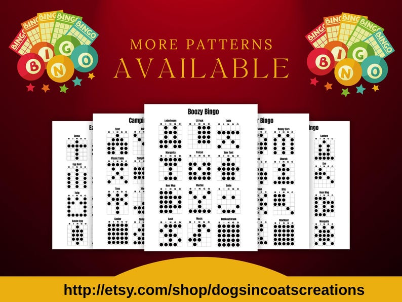 Printable Bingo Patterns | St. Patrick's Bingo | 12 Fun Patterns | Party, Event, Classroom, Fundraiser, Family, Tournament, Game Board image 11