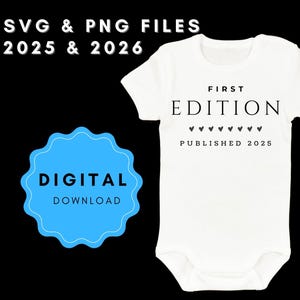 Eerste editie 2025/2026 SVG PNG - DIY Crafting Cut-bestand (digitale download)