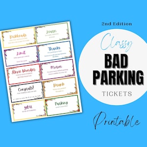 Slechte parkeerkaarten | Slechte parkeerkaarten | Snarky parkeerkaarten | Stijlvolle editie 2 | Kaarten voor slechte parkeervoorruit | Je bent slecht in parkeren