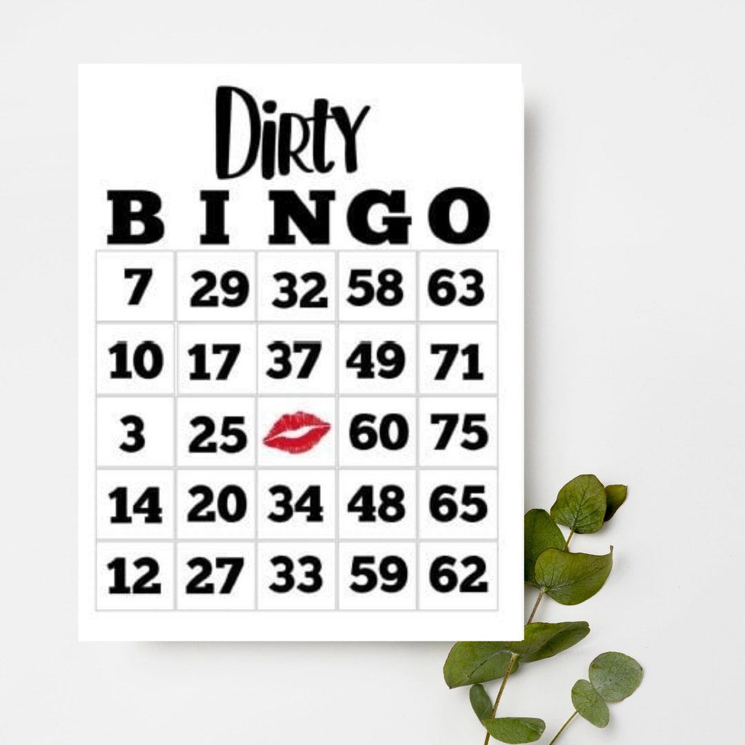 Bingo Card Set Dirty Bingo Card Set With Fun Patterns Etsy UK