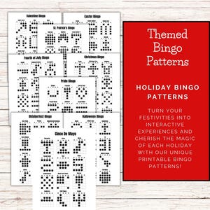 Utskrivbara bingomönster PAKET | Julbingopaket | Fest, Evenemang, Klassrum, Familj, Spelplan PDF