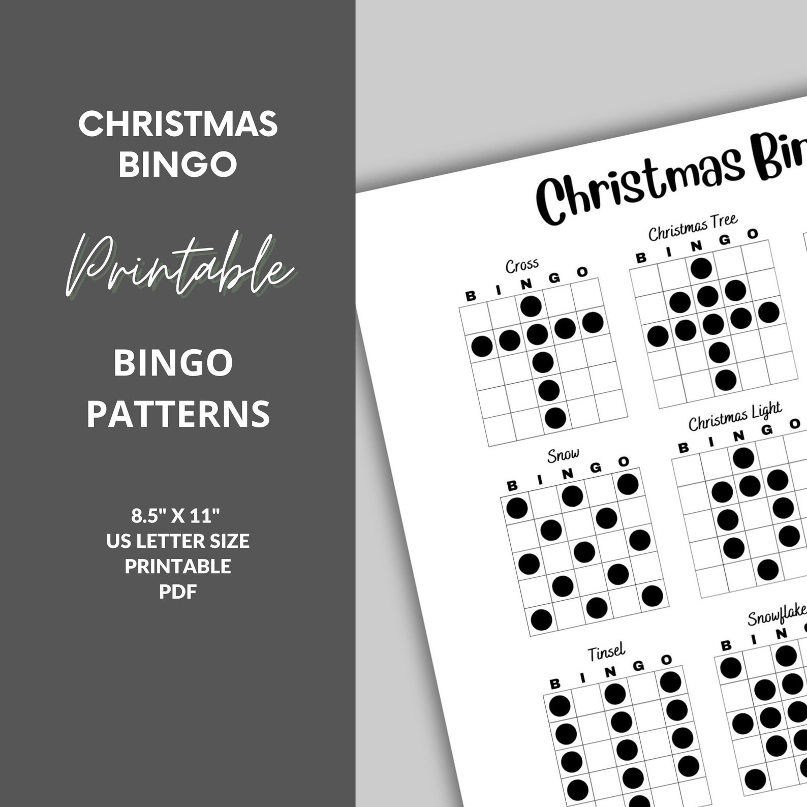 Bingo Patterns Christmas Bingo Printable Bingo Games Bingo Game