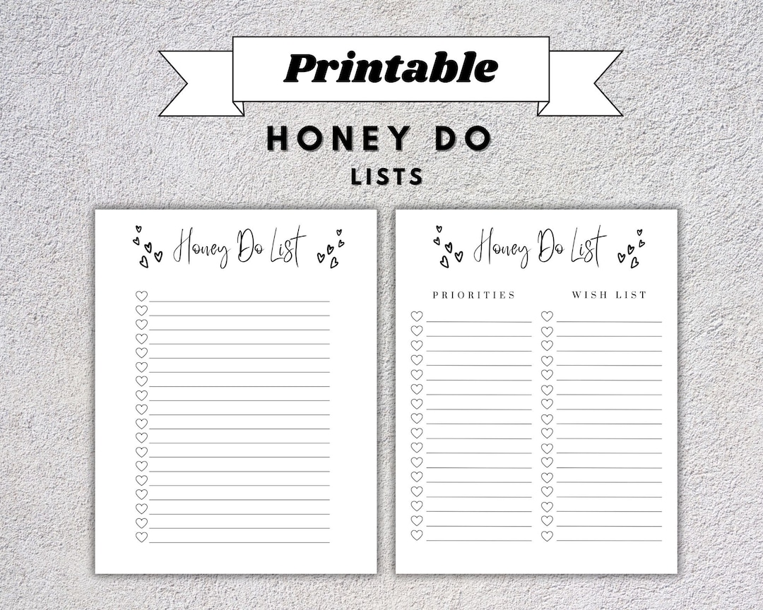 2 Honey Do Lists Honey Do Honey Do This To-do List Planner Task List ...