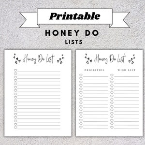 Honig-Do-Liste, Prioritätenliste, Wunschliste, Checkliste, Planer, Aufgabenliste, Aufgabenliste, Aufgabenliste, Produktivität, mehrseitiges druckbares PDF