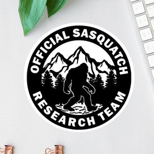 Offizieller Sasquatch Forschungsteam Aufkleber, Bigfüße Jäger Aufkleber, Bigfüße Magnet, Bigfüße Liebhaber Geschenk, Wasserflasche Aufkleber, Believe an Yourself