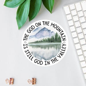 The God On The Mountain Sticker, Bible Sticker Pack, Faith Stickers, Religious Decal, Bible Study Decal, Christian Label, Scripture Magnets