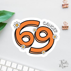 Cancer Sticker, Retro Zodiac Stickers, Kindle Addict Sticker, Stickers For Tablets, Book Lover gift, Bookish Sticker, Astrology Lover Gift