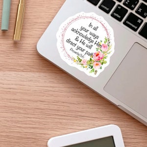 Proverbs Sticker, Affirmation Stickers, Laptop Sticker, Water Bottle ...