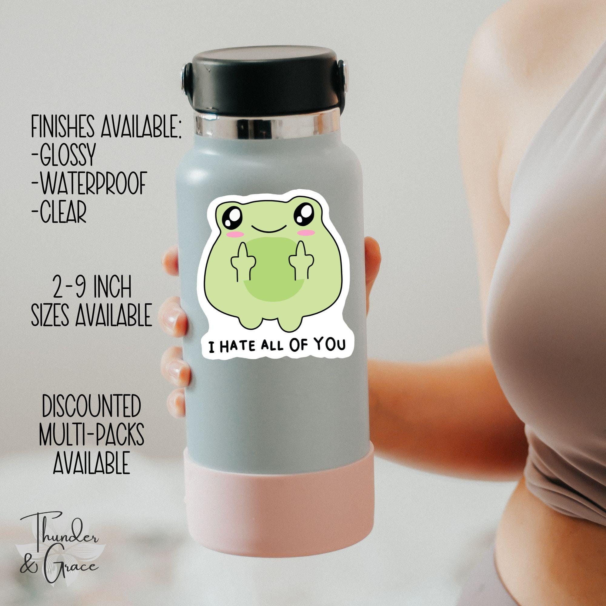 100 Pz Rana Carina Adesivi In Vinile per Bottiglie D'acqua Tumbler Bagagli Skateboard Paraurti Scrapbook Mug, Adesivo Regalo per Bambini Adolescenti Adulti