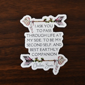 Jane Eyre Quote by Charlotte Bronte Sticker or Magnet | Encouraging Gifts For Her | Empowering Book Lover Quote | Girl Power Quotes