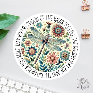 Sticker, maatschappelijk werker, laptopsticker, sticker waterfles, sticker verpleegkundige, sticker voor verpleegkundige, Moederdagcadeau, libellekunst