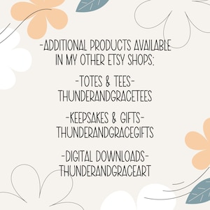 a white background with a flower pattern and a text box that reads additional products available