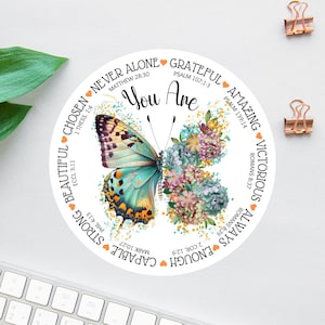 You Are Sticker, Affirmation Sticker, Clear Laptop Sticker, Water Bottle Label, Bible Sticker Pack, Bible Journal Decal, Car Decal For Women