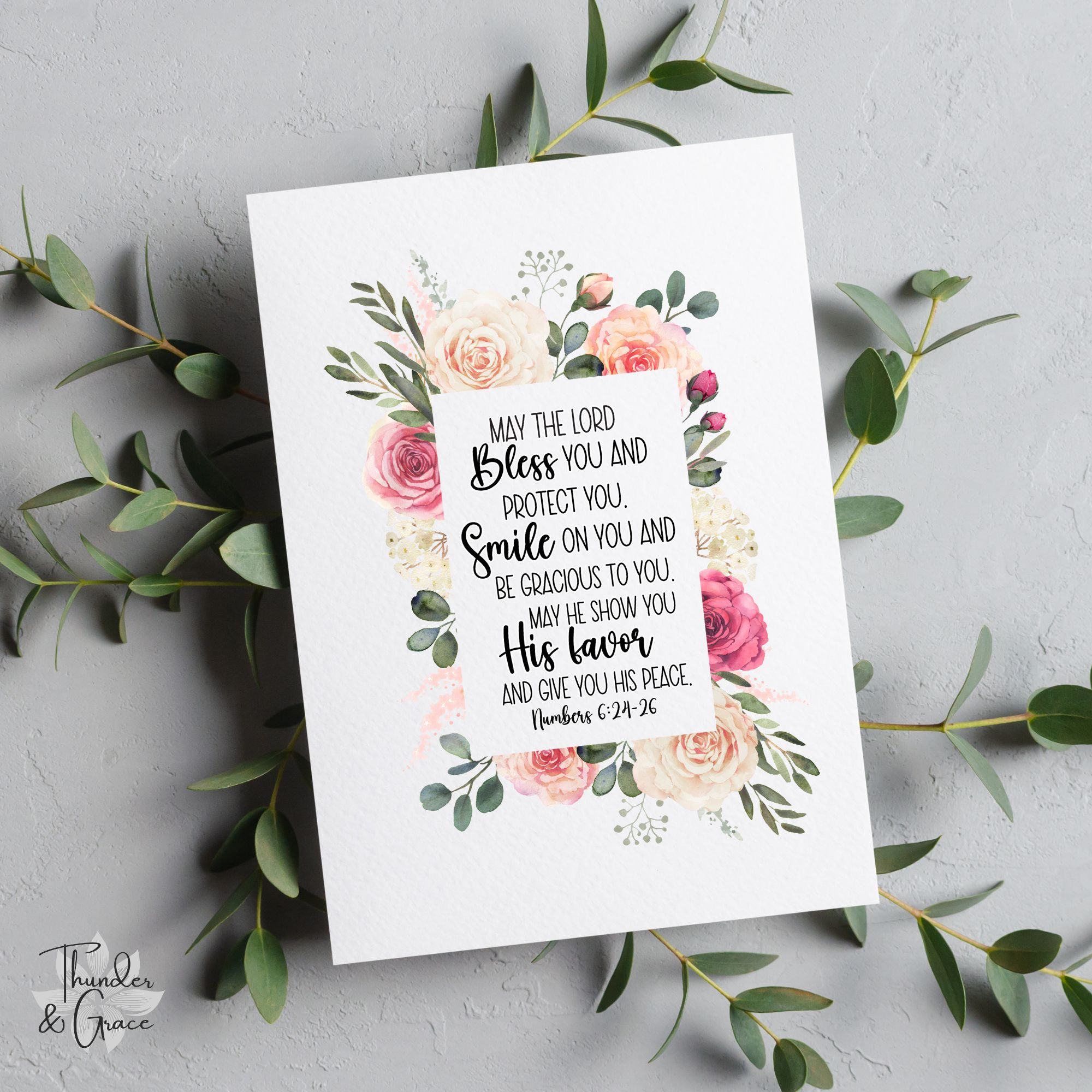 May The Lord Bless You And Protect You Greeting Card, Best Friend Gift, Mothers Day Card, Words of Affirmation Card, Bible Verse, Graduation