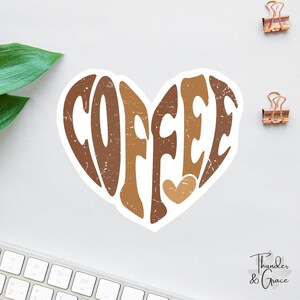 Adesivo para amantes de café, mas primeiro decalque de café, decalque para laptop, adesivo de coração de café, presentes para baristas, presente para mãe, adesivo para copo de professor