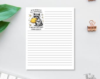 In The Interest Of Full Transparency, It Was Not Easy Peasy Lemon Squeezy Notepad