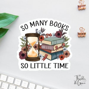 Adesivo Tanti libri, così poco tempo, Adesivo libresco, Kindle Addict, Adesivi per tablet, Adesivo Booktrovert, Lettore di Smut, Lettori fantasy