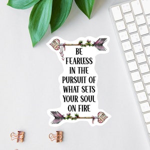 Naklejki Be Fearless, Zachęcające prezenty dla niej, Naklejka na samochód Boho Arrow, Naklejka na butelkę z wodą Strong Women, Naklejka Self-Love Club, Autentyczność