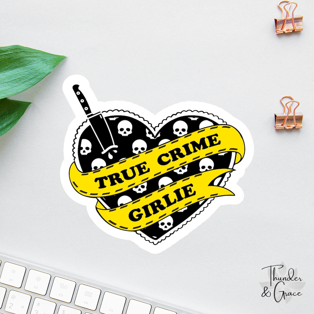 Bookish Sticker, True Crime Girlie, Book Lover Decal, Laptop Decal ...