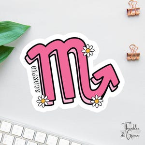 Scorpio Sticker, Retro Zodiac Stickers, Kindle Addict Sticker, Stickers For Tablets, Book Lover gift, Bookish Sticker, Book Lover Gift
