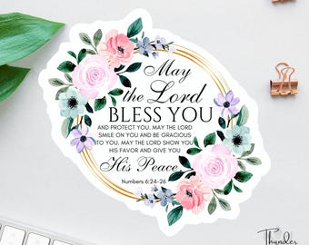 May The Lord Bless You Sticker, Words Of Affirmation Stickers Laptop, Best Friend Gift, Bible Study Group Decal, Car Decals For Women, Jesus