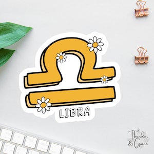 Sticker Balance, Stickers zodiaque rétro, Sticker Kindle Addict, Stickers pour tablettes, cadeau pour les amoureux des livres, Sticker livres, cadeau d'anniversaire horoscope