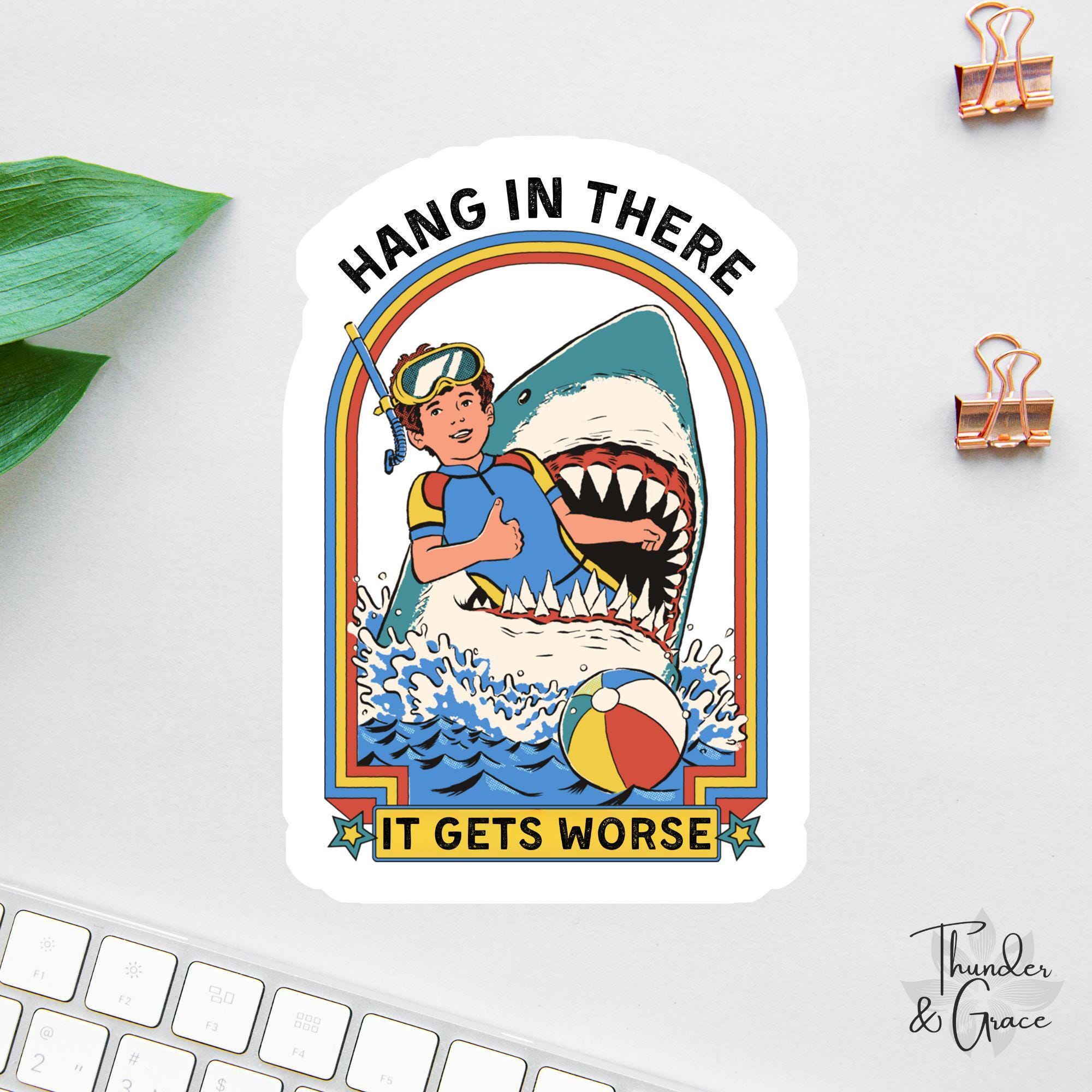 Vintage shark sticker - Etsy België, image size:2000x2000