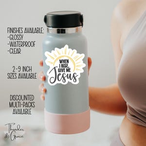 When I Rise, Give Me Jesus Sticker, Affirmation Stickers, Inspirational ...
