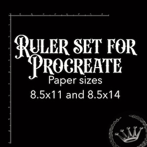 Procreate 8.5x11 and 8.5x14 scalable ruler brush set