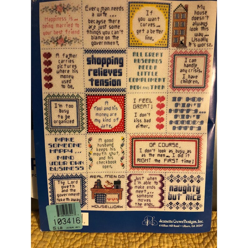Vtg 340 More Mini Message Cross Stitch Book Beginner Series Dale Burdett Etsy