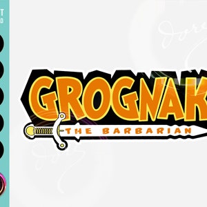 Grognak the Barbarian T-shirt PNG SVG for Cricut Printable Art. Sublimation Design Graphics. Video Game Design for Shirt, Hoodie, & Mug