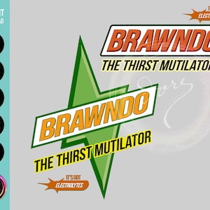2 Brawndo Its Got Electrolytes Logos T-shirt PNG SVG for Cricut Printable Art. Sublimation Design Graphics for Shirt, Hoodie, Mug & Stickers