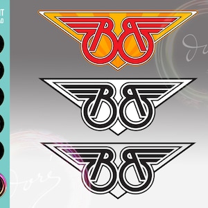 3 Buckaroo Banzai Double BB logos T-shirt PNG SVG for Cricut Printable Art. Sublimation Design Graphics for Shirt, Hoodie, Mug & Stickers