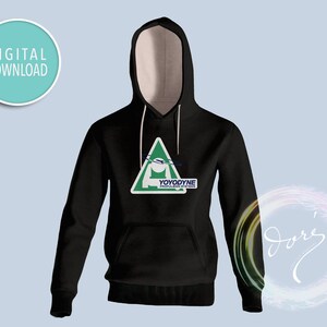 May include: Black hoodie with a green triangle logo that says "Yoyodyne Propulsion Systems".