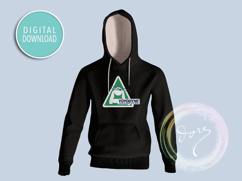 May include: Black hoodie with a green triangle logo that says "Yoyodyne Propulsion Systems".