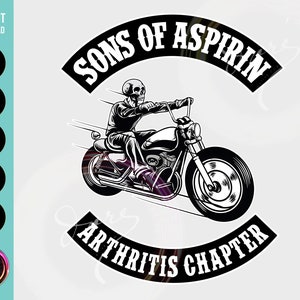 Sons of Aspirin Motorcycle Bikers Club T-shirt PNG SVG for Cricut Printable Art Sublimation Design Graphics For Shirt, Hoodie, Mug, Stickers