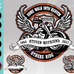 Camiseta conmemorativa de motociclistas personalizada Gráficos PNG SVG. Diseñado para camisetas, sudaderas con capucha, tazas y pegatinas. Personalizado para ti