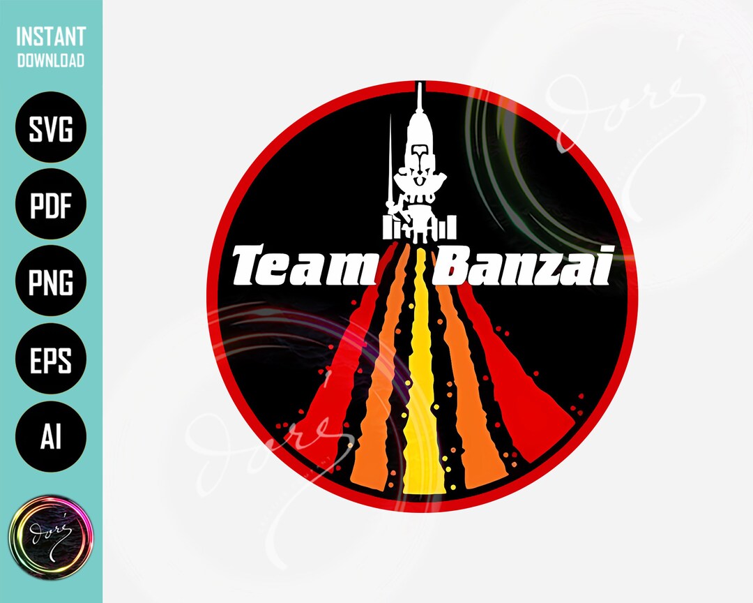 Buckaroo Banzai Team Banzai Logo Tshirt PNG SVG for Cricut Printable