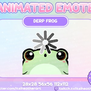 Animated Cute Frog Derp Emote - Twitch, Discord, YouTube