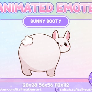 Animated Cute Shaking Booty Bunny Emote - Twitch, Discord, YouTube